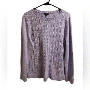 Talbots Cable Knit Lavender Sweater Size XL Petite